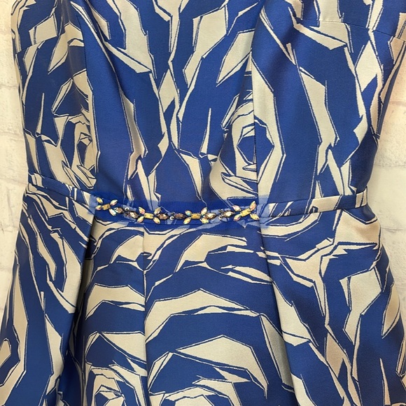 Teri Jon Dress Size 8 Beautiful Summer Silk Blend - Picture 8 of 12